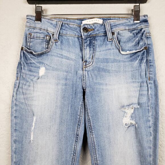 Eunina Mid Rise Destructed Skinny Jeans 27 - Picture 3 of 4